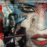 European canvas art print featuring James 007 design by Baker Micha, displayed on a wall in a stylish home setting.