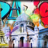 Paris fashion canvas art print by de Haas Mascha, showcasing stylish Parisian street scene on a decorative wall art piece.