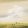 Feeling at home Cows II Animals canvas art print by Paus Hans featuring realistic cow illustrations on textured canvas.
