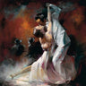 European canvas art print of a Tango Argentino scene by Haenraets Willem, featuring vibrant dance movements and artistic details.