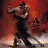 European canvas art print of Tango Argentino II by Haenraets Willem, featuring vibrant dance scene in detailed artwork.