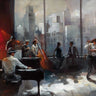 European canvas art print titled "Room with a View II" by Haenraets Willem, featuring a scenic interior view in soft tones.