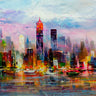 Cityscape canvas art print by Haenraets Willem, featuring vibrant urban scene in a feeling-at-home style.