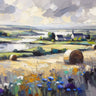 European canvas art print featuring waterfront scene by Saunders Tom, vibrant colors, and detailed landscape for home decor.