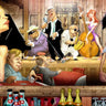 Humor-themed canvas art print titled "Jam Session" by Alvez A. Perez, featuring musical instruments and vibrant colors.