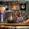 Humor-themed canvas art print featuring gangs design by Alvez A. - Perez, hanging on a wall in a home interior.