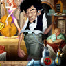 Humor-themed canvas art print featuring a barman enjoying a jam session, by Alvez A. Perez, from Feeling at Home collection.