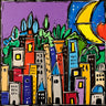 Art Print on canvas Giardino pensile by Wallas Landscape Post-Impressionism artwork
