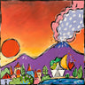 Art Print on canvas Tramonto sul golfo by Wallas Landscape Post-Impressionism artwork