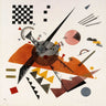 Orange abstract canvas art print by Kandinsky Wassily, featuring vibrant shapes and bold colors for modern wall decor.
