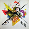 Abstract Kandinsky Wassily art print on white canvas by Feeling at Home, featuring vibrant geometric shapes and bold colors.