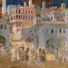 Art Print on canvas Effetti del Buon Governo in citta by Lorenzetti Ambrogio Landscape Modernism artwork