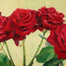 Feeling at Home floral canvas art print featuring vibrant red roses by Masera Angelo, showcasing detailed flower artwork.