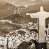 Art Print on canvas Overlooking Rio de Janeiro, Brazil by Pangea Images Photography Realism artwork