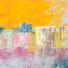 Abstract canvas art print by Corrado Italo featuring vibrant, textured design from the Feeling at Home collection.