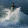 Landscape canvas art print of Phare d'Ar-Men by Guichard Jean, featuring detailed lighthouse scene for home decor.
