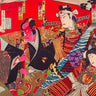 Kumagaya Camp Ground figurative canvas art print by Kunichika Toyohara, featuring detailed traditional Japanese scene.