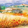 European canvas art print of a hillside house by Florio Luigi, featuring a scenic rural landscape for Feeling at Home.