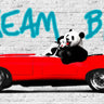 Humor canvas art print with "Dream Big!" quote by Masterfunk Collective, featuring vibrant design on a high-quality art print.