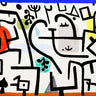 Abstract canvas art print by Klee Paul featuring rich Harbour detail, part of Feeling at Home collection.