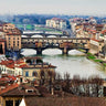 Ponte Vecchio Florence canvas art print by Ratsenskiy Vadim, featuring a scenic view of the historic bridge and cityscape.
