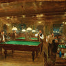 Billiards games sports canvas art print by Beraud Jean, featuring billiard balls and cues on a vibrant background.