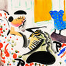 Calligraphic interior figurative canvas art print by Sayen Henry Lyman, featuring elegant line work and artistic design.