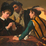 Feeling at Home Caravaggio I Bari Games sports canvas art print featuring a classic Baroque painting with dynamic figures.