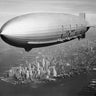 Canvas art print of USS Macon (ZRS-5) flying over New York Harbor circa 1933, by Feeling at Home.