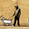 Feeling at home Grange Road Bermondsey London graffiti street scene canvas art print featuring Banksy-style graffiti artwork.