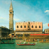 Art Print on canvas The Bucintoro at the Molo on Ascension Day by Canaletto Landscape Rococo artwork
