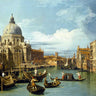 Art Print on canvas The Entrance to the Grand Canal Venice by Canaletto Landscape Post-Impressionism artwork