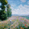 Artwork on canvas Meadow with Poplars by Monet Claude Landscape Post-Impressionism artwork