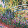 Feeling at Home art print of Claude Monet's Japanese Bridge Pond with Water Lilies landscape on canvas, showcasing vibrant water lilies and bridge.