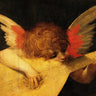 Traditional canvas art print titled Angelo musicante by Rosso Fiorentino, featuring detailed religious artwork by Feeling at Home.