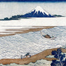 Art Print on canvas The Jewel River in Musashi Province by Hokusai Katsushika Landscape Renaissance artwork
