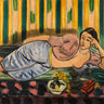 Henri Matisse Odalisque art print on canvas, featuring a reclining figure, in a red box frame, by Feeling at Home.