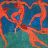 Feeling at Home La Danse figurative canvas art print by Matisse Henri, featuring vibrant dance figures on textured canvas background.