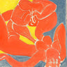 Feeling at home Nymphe et faune rouge figurative canvas art print by Matisse Henri, showcasing vibrant red abstract figures.