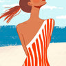 Habanera II figurative canvas art print by Navarro Hernan, featuring vibrant, abstract human figures on textured canvas.