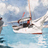 Fishing boats and Key West landscape canvas art print by Homer Winslow, featuring vibrant maritime scene in a Feeling at Home artwork.