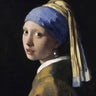 Girl with a Pearl Earring by Vermeer art print on canvas, featuring a classic portrait with vibrant colors and detailed brushwork.