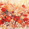 Feeling at Home floral canvas art print by Florio Luigi featuring vibrant Campo di Fiori flowers on textured canvas.