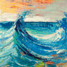 Art Print on canvas Mare aperto by Florio Luigi Nature Expressionism artwork