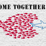 Humor canvas art print titled "Come together!!!" by Masterfunk Collective, featuring vibrant, humorous design on a high-quality art print.