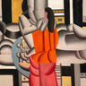 Figurative canvas art print titled "Three Women and Still Life (Dejeuner)" by Fernand Léger, featuring vibrant modernist figures and objects.