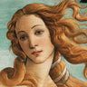 Feeling at home art print of Botticelli's Nascita di Venere on canvas, showcasing the iconic Renaissance figure and delicate detailing.