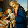 Art print of Botticelli's The Virgin and Child, Madonna of the Book, depicting the biblical scene on a canvas by Feeling at Home.