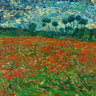 Art Print on canvas Poppy field by Van Gogh Vincent Landscape Post-Impressionism artwork