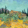 Art Print on canvas Cabanes de bois parmi les oliviers et cypre?s by van Gogh Vincent Landscape Expressionism artwork